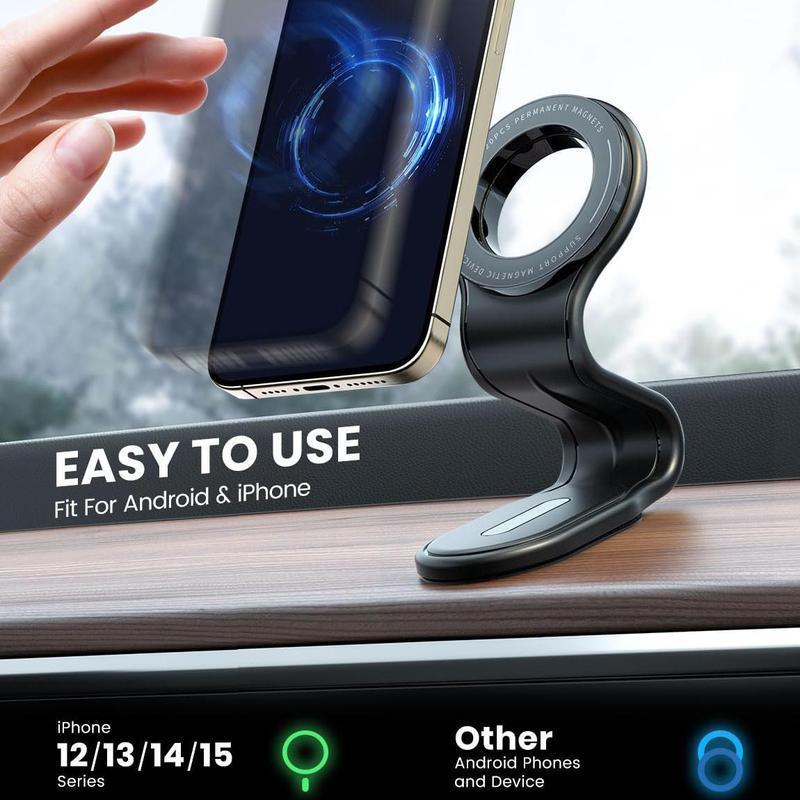 Magnetic Car Phone Holder, Detachable & Flexible Magnetic Car Phone Stand, Car Phone Navigation Bracket, Universal Car Interior Accessories