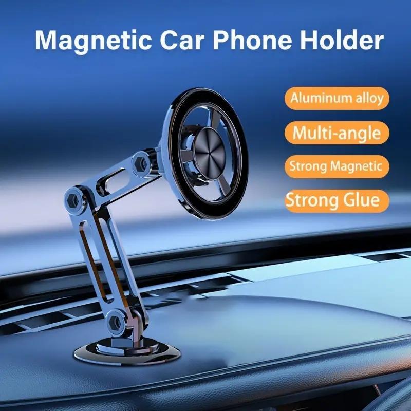 Car Phone Holder, Foldable Magnetic Car Dashboard Phone Holder, Universal Car Phone Navigation Bracket, Car Interior Accessories