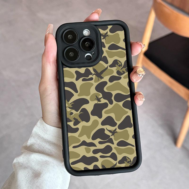 Camouflage Pattern Phone Case, 1 Count Decorative Phone Protector Cover, Phone Accessories Compatible with iPhone 11 12 13 14 15 16 Series