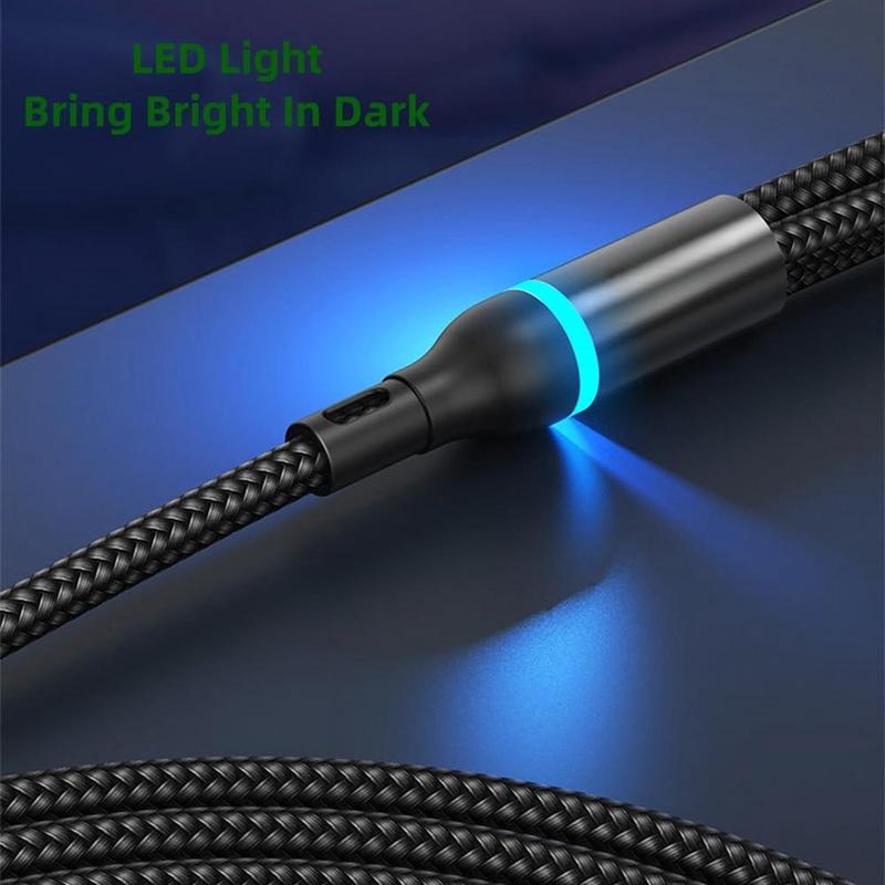 100W Multi-function 3-in-1 Fast Charging Cable, Two-to-three Fast Charging Data Cable and High-power Charging Cable, Universal Tablet & Computer Accessories