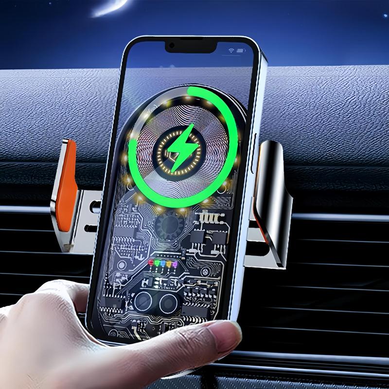 Magnetic Car Phone Holder, Car Navigation Bracket with Charging Function, Universal Car Interior Accessories for Men & Women