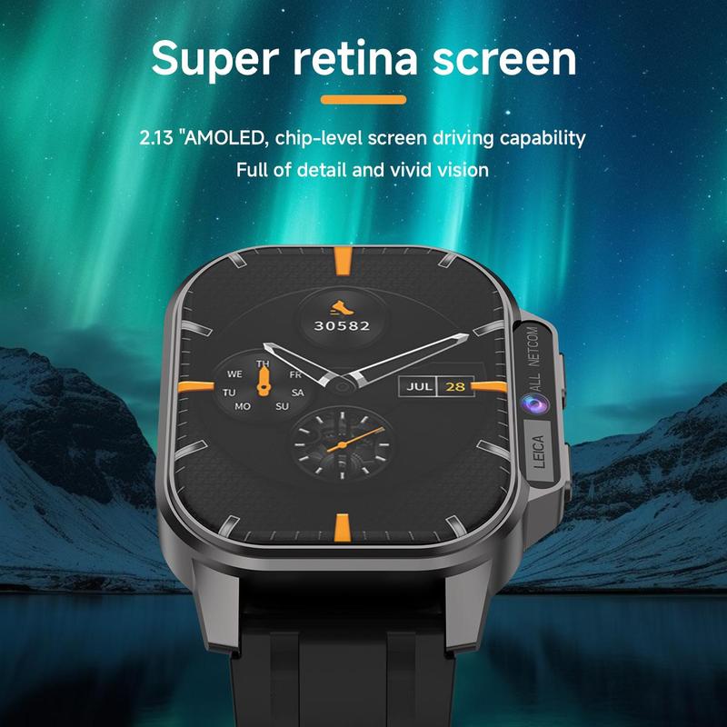 SIMSONLAB Multifunctional Smart Watch, Fashionable Digital Watch with 2.13 Inch AMOLED Screen Support NFC, Waterproof Sports Watch for Women & Men