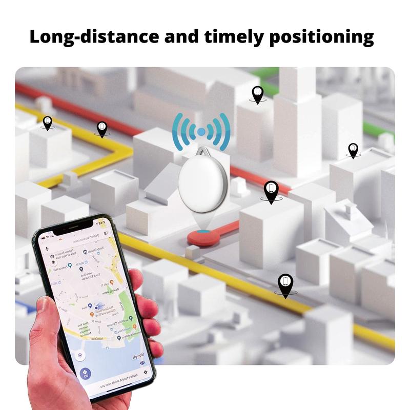 Global Position GPS Tracker, Portable Smart Tag, Works with JIMILife APP, Waterproof, Anti-lose Finder for wallet, key chain and pet