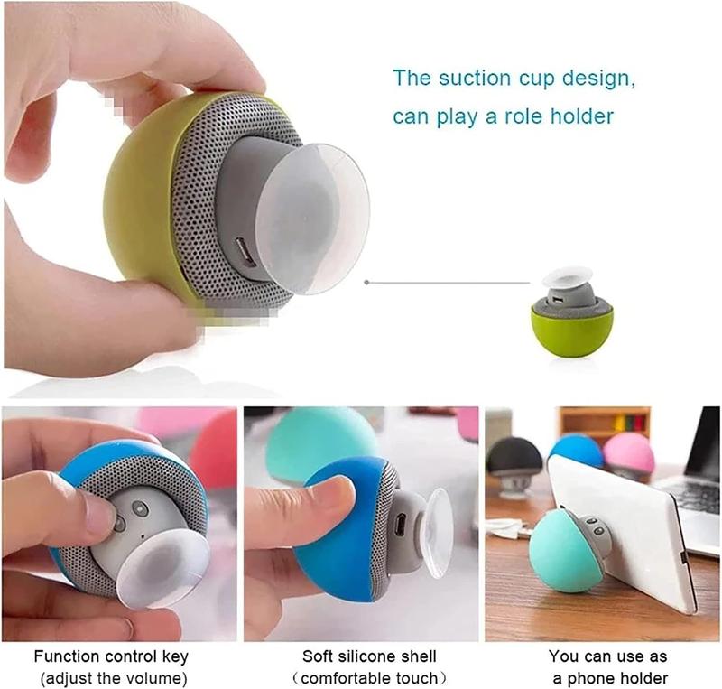 Bluetooth Shower Mushroom Speaker toy- Cute Bluetooth Speakers- Bluetooth Shower Speaker Waterproof- Bluetooth Portable Speakers Wireless- Music Mini Bluetooth Spe… Audio Microphone