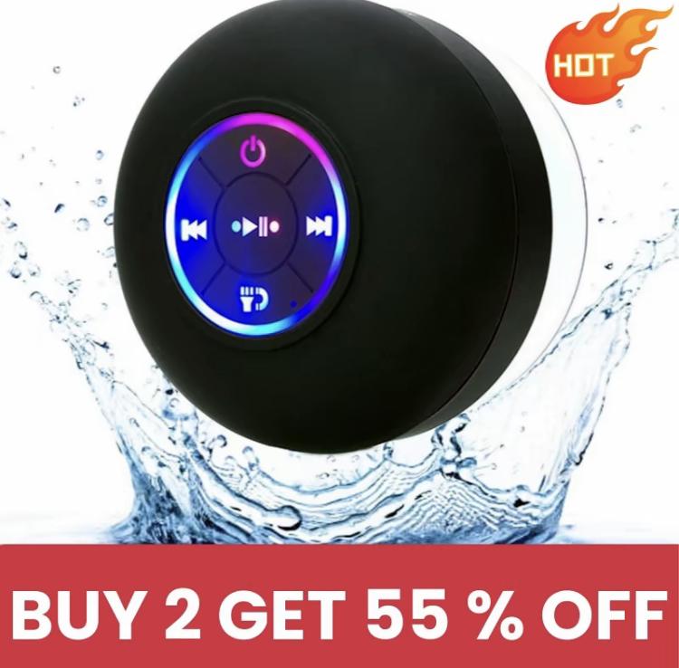 Portable Mini Bluetooth Shower Speaker, Suction Cup Waterproof Bluetooth Wireless Speaker, Bluetooth Speakers with LED Light, Shower Speaker for Bathroom, Outdoor, Sports, Thanksgiving Gift