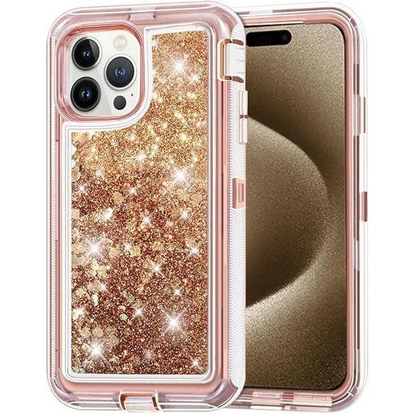 Entronix Heavy Duty Glitter Case For iPhone 15 14 13 12 11 XR, Plus, Pro Max, Liquid Bling Sparkle Shining Glitter Shockproof Accessories