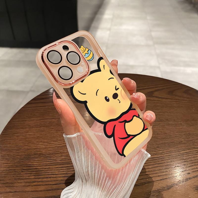 Cartoon Winnie The-Pooh Pattern Phone Case, 1 Count Anti-fall Phone Protective Cover, Phone Accessory Compatible with iPhone 11 12 13 14 15 Pro Max