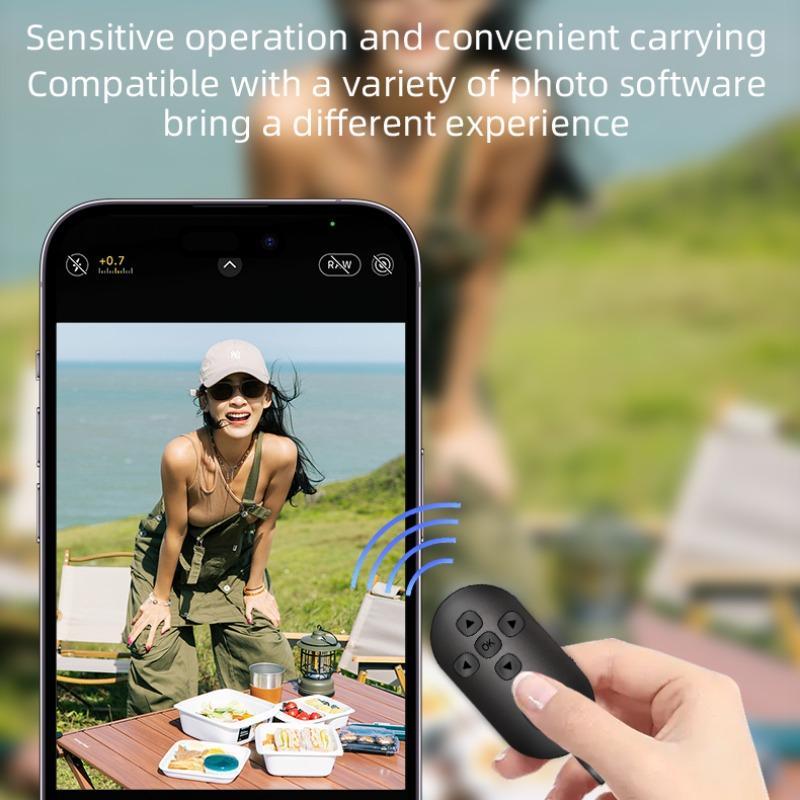 Remote Control, Camera Video Recording Remote, Page Turner for Kindle APP, Bluetooth-compatible Selfie Remote Control for iPhone, iPad, iOS, Android