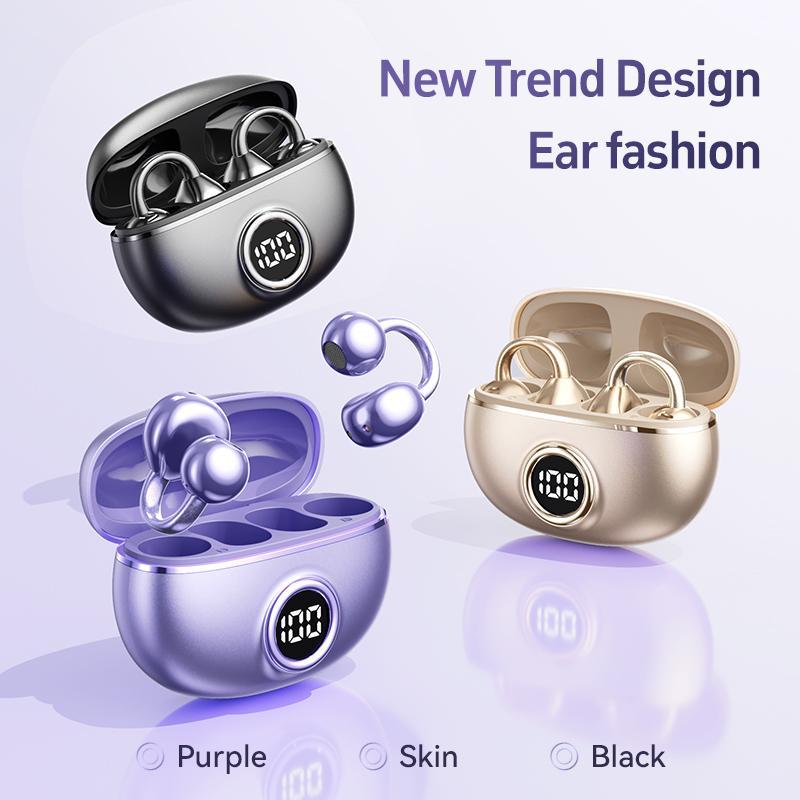 in-ear Design Wireless Earphone, Noise Cancelling Bone Conduction Earbuds with Charging Case, Bluetooth-compatible Earphone for Sports, Gaming, Calling