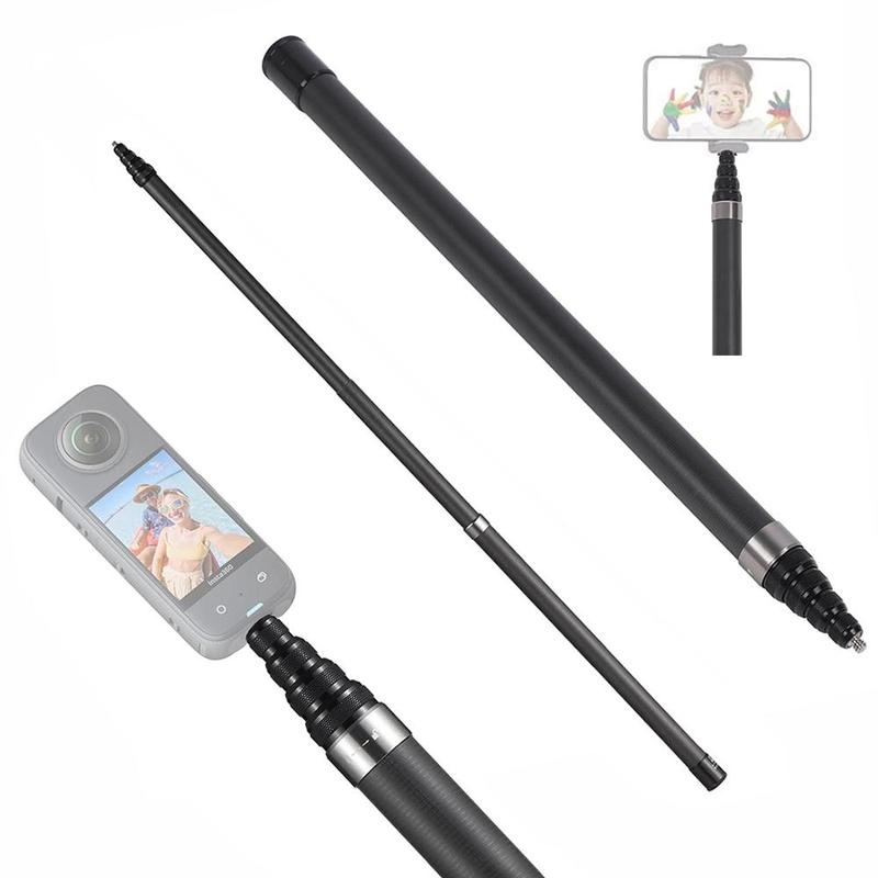 Lightweight Design Camera Selfie Stick, 9 Section 45cm 17in-300cm 118in Extendable Sports Camera Extension Pole, Action Camera Selfie Stick, Camera Accessories