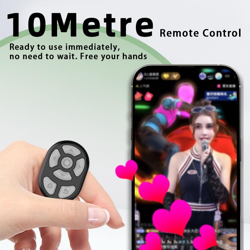 Remote Control Scrolling for  Clicker Page Turner for Kindle App Bluetooth Remote for iPhone Camera Scroller Remote for iPhone iPad Phone with Holder to Remote Control Video Projector.