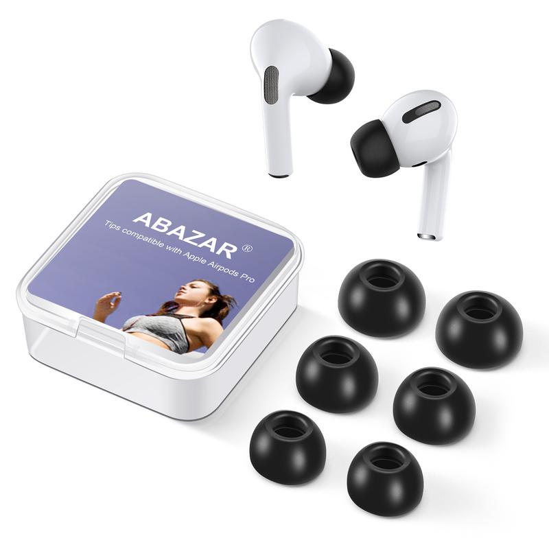 Memory Foam Tips for AirPods Pro, V3.0, No Pain for Silicone Eartips, Non-Slip Replacement Earbuds, Fits in Charging Case, Reduce Noise Earbuds