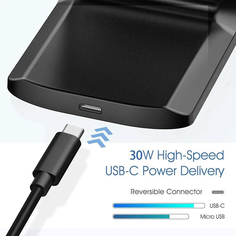 Strong Adsorption Wireless Fast Charger, Wireless Charging Phone Stand, Fast Smartphone Charging Stand for Home & Office