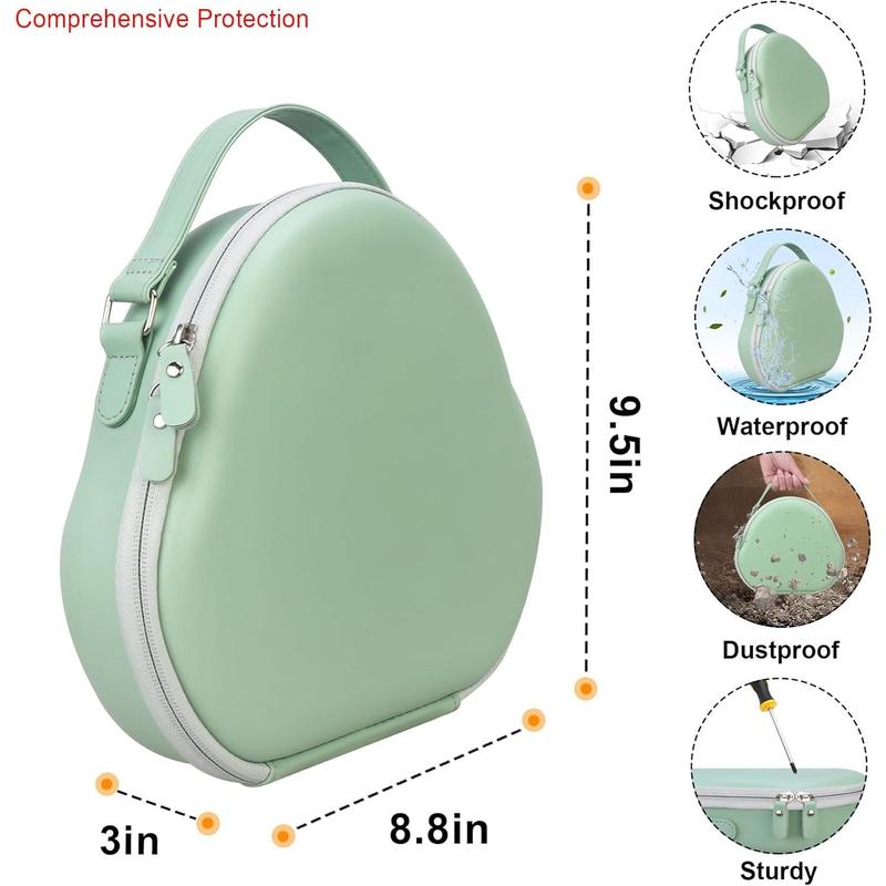 Hard Carrying Case for  AirPods Max  Over-Ear Headphones, AirPods Max  Headphones Travel Protective Cover Earphone Protector Storage Bag,Extra Space fits Charger.Green