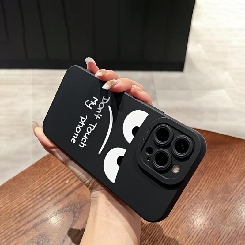 Funny Letter Pattern Phone Case, Full Body Shockproof Phone Protective Cover, Fashion Phone Accessories Compatible with iPhone 15 14 13 12 11 XR Series