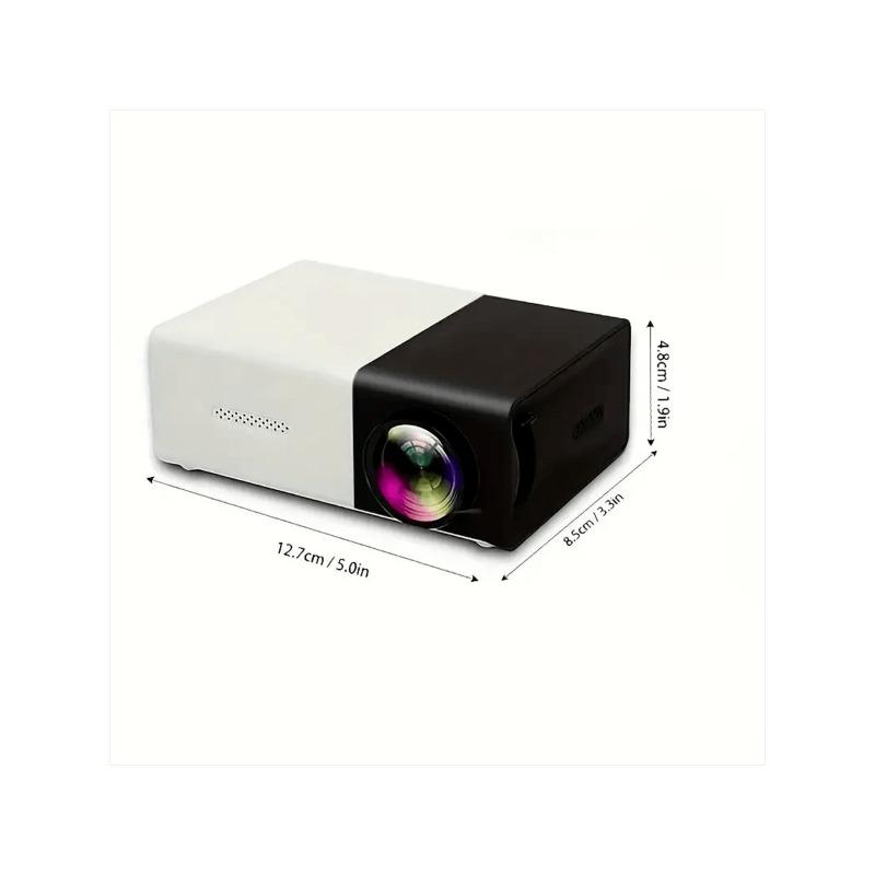 Home Theater Portable Mini Projector, Supporting Smartphone Wired Screen Sharing, Allowing You To Enjoy Cinema At Home for Gifts Audio Cable