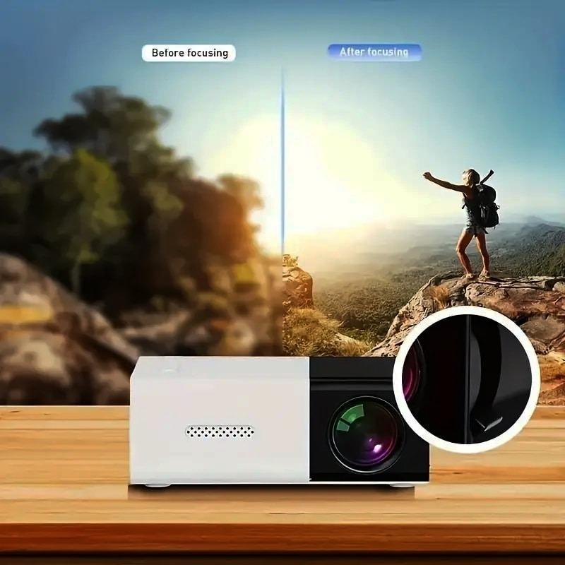 Home Theater Portable Mini Projector, Supporting Smartphone Wired Screen Sharing, Allowing You To Enjoy Cinema At Home for Gifts Audio Cable