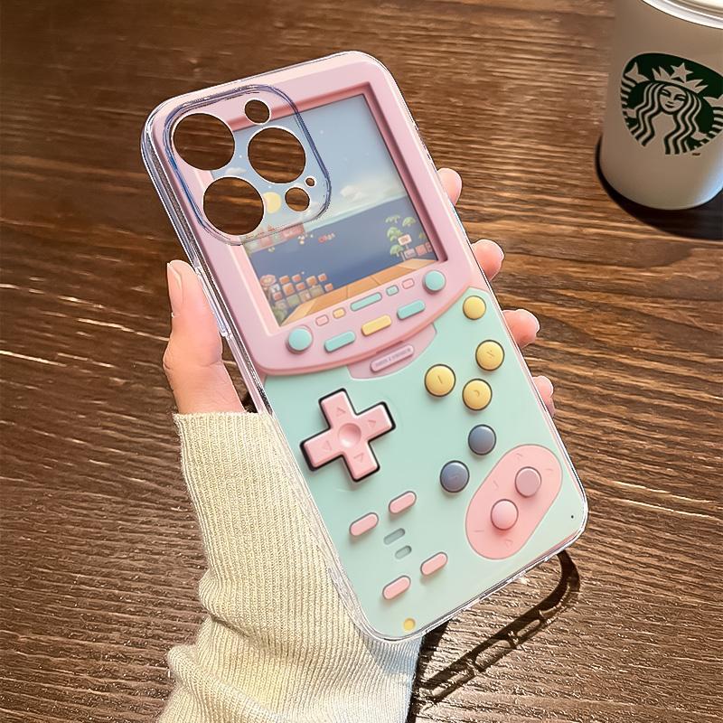 Cute Game Console Design Phone Case, Creative Phone Protective Cover, Phone Accessory Compatible with iPhone 16 15 14 13 12 11 Plus Pro Pro Max