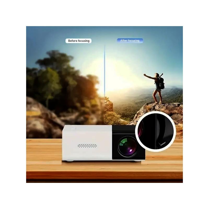 Home Theater Portable Mini Projector, Supporting Smartphone Wired Screen Sharing, Allowing You To Enjoy Cinema At Home for Gifts Audio Cable