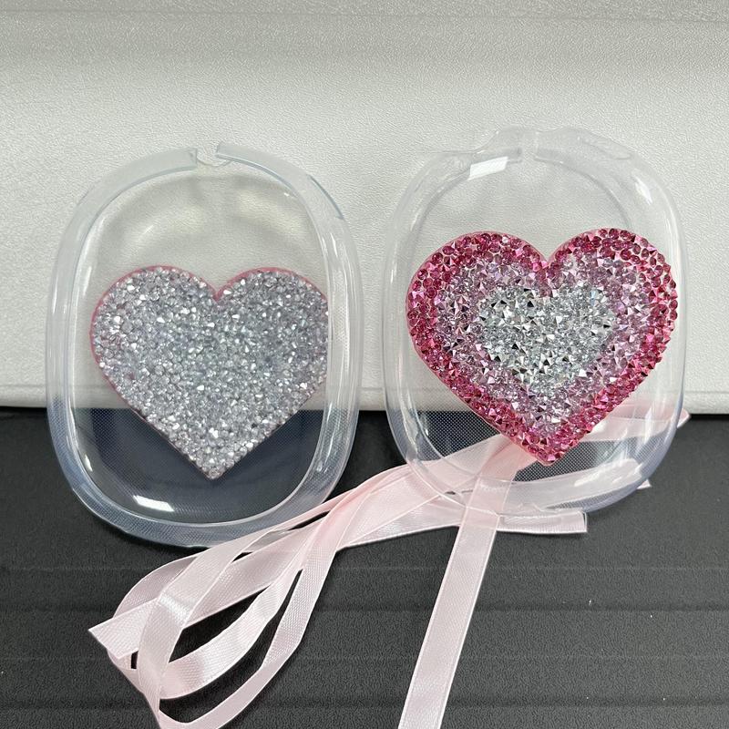 Heart Pattern Clear Earphone Case, 1 Pair Earphone Decorative Cover, Earphone Protective Case Compatible with Apple Airpods Max