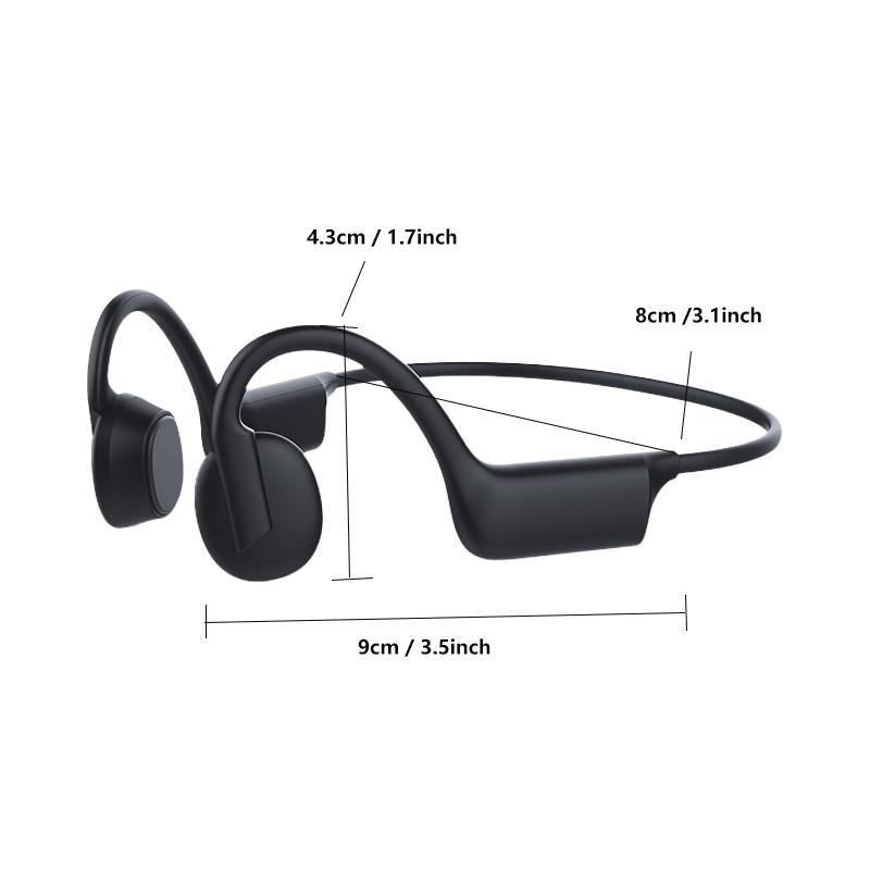 Wireless Bone Conduction Earphone, IPX5 Waterproof Lightweight Bluetooth-compatible Headphone, Sweat Resistant Earbuds for Sports, Cycling, Driving Training