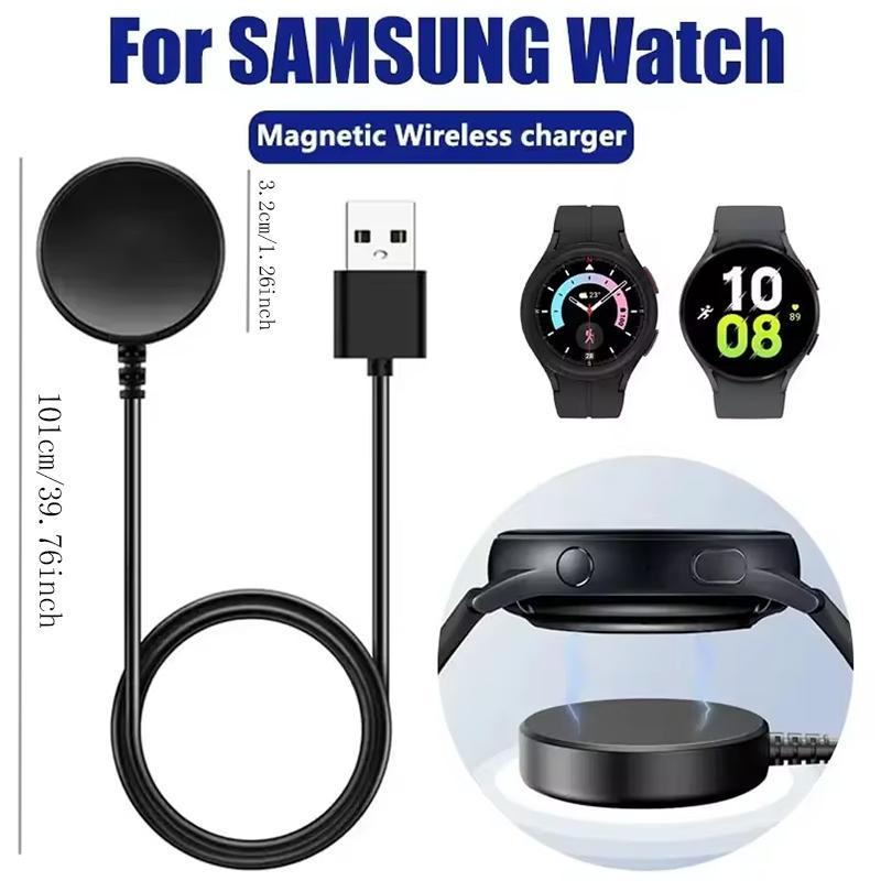 Portable USB PD Cable Fast Charging Station, 1 Count Magnetic Wireless Smart Watch Charger, Fast Watch Charger for Samsung Galaxy Watch 8 7 6 5pro 5 4 3 Active 2