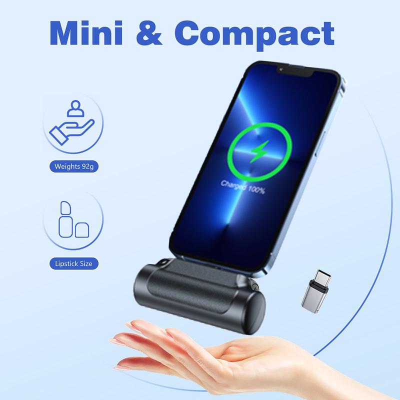 6500mAh Ultra-Compact Power Bank, 20W Fast Charging Cute Battery Pack Compatible with iPhone 14 14 Pro Max 13 13 Pro Max  12 12 Pro Max 11 Pro XS Max XR X  8 716 Plus Airpods Cellphone Smartphone Mobile Charging