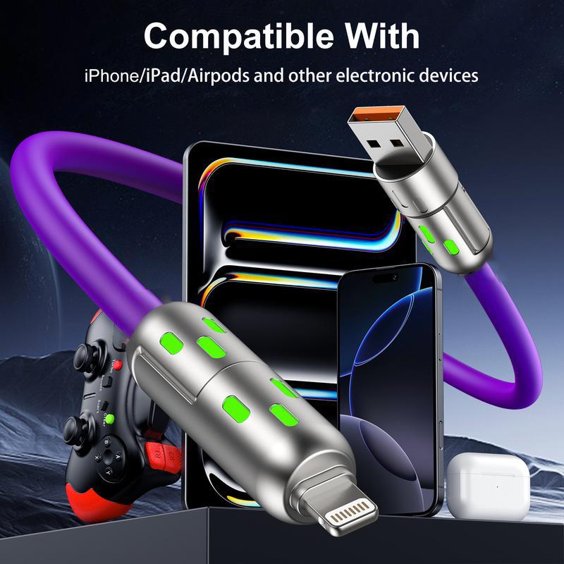 4-in-1 Multi USB Charging Cable-Fast Charging Charger Cord with USB A+Type C for iPhone 16 15 14 13 iPad Various cell phones MacBook iPad Tablets and More