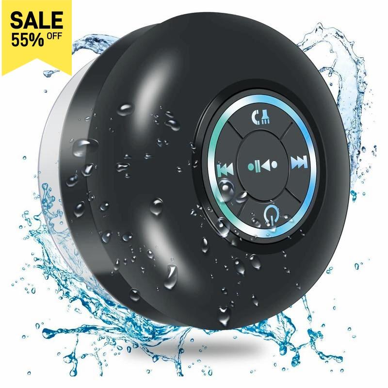 Mini Portable Wireless Speaker, Rechargeable Waterproof Speaker with LED Light, Portable Bluetooth-compatible Speaker for Beach,  Audio Smartphone