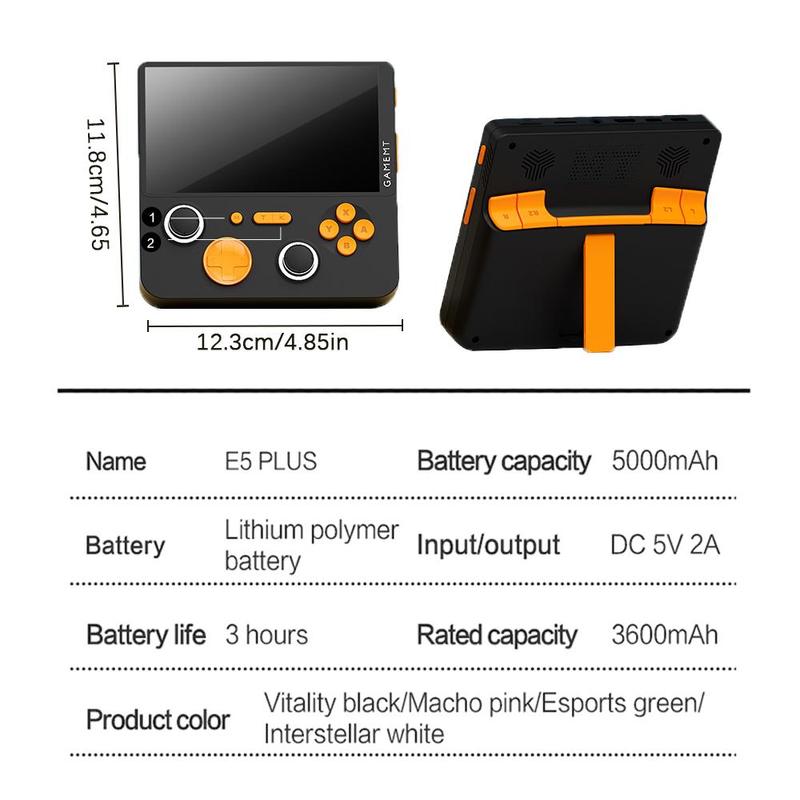 5-Inch Fully Laminated Screen Handheld Game Console, 1 Count Dual-System Handheld Game Console, Android PSP Game Console, Portable Gaming Device