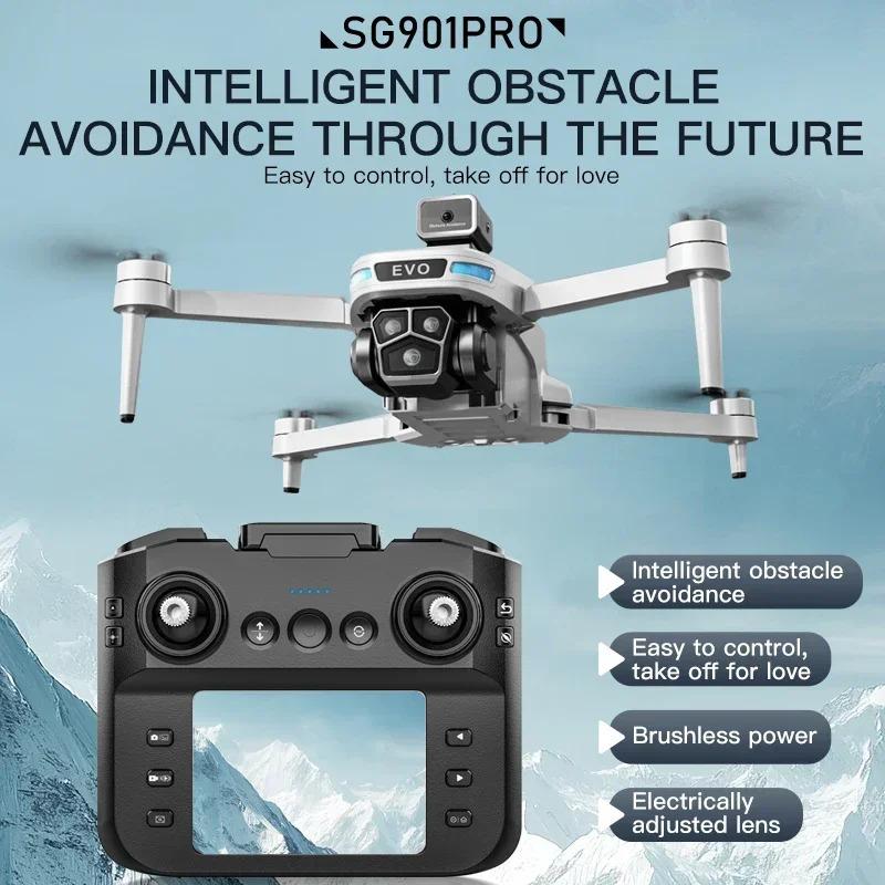 SG901 Pro Drone With Screen Controlled Professional 4K HD Dual Camera Intelligent Obstacle Avoidance RC Quadcopter FPV Dron Toy