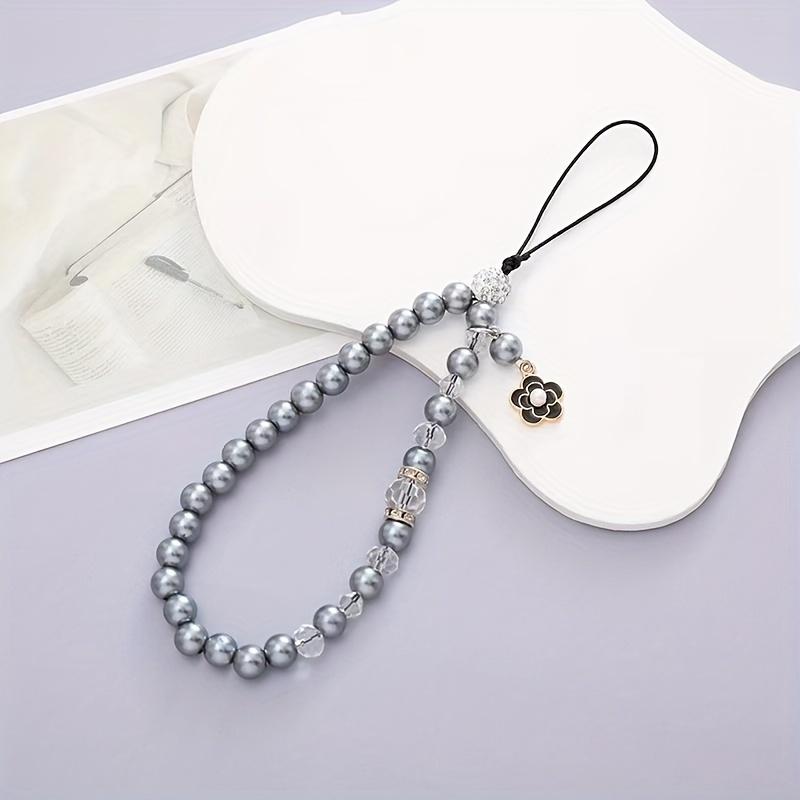 1pc Pearl Mobile Phone Chain Hanging Rope High End Wrist Phone Pendant Short Loss Prevention Phone Hanging Rope