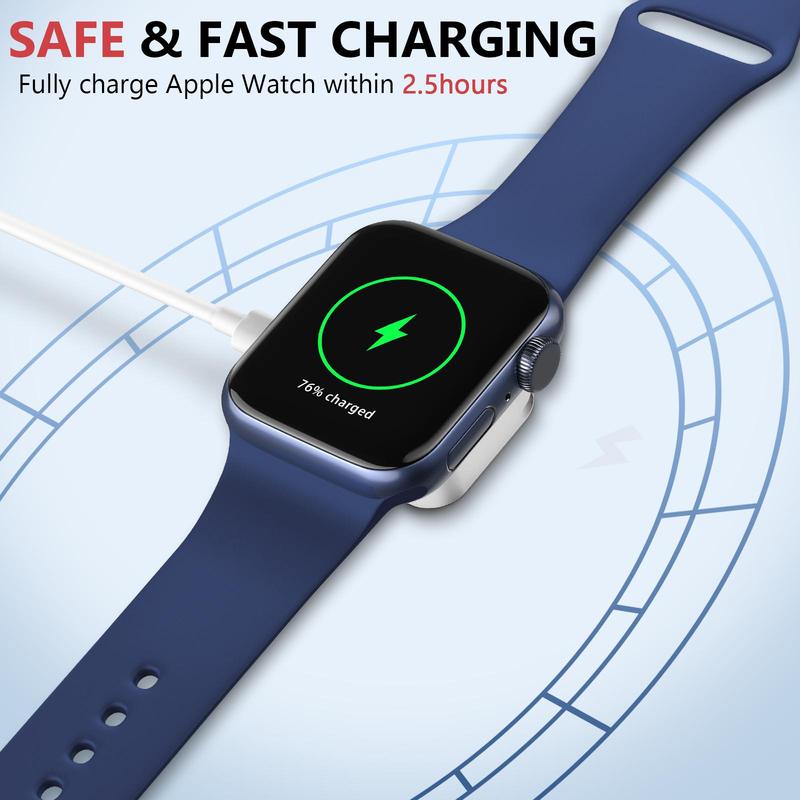 Magnetic Wireless Charger, Dual Port Magnetic Wireless Charger, Smart Watch Charger Compatible with Apple Watch