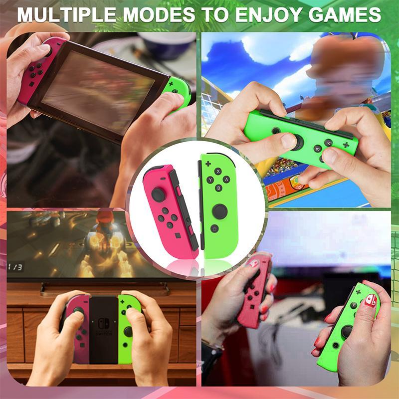 Replacement for Nintendo Switch, Switch Controller, Support Wake-up Dual Vibration Screenshot Motion Control, No NFC, Left and Right Wireless Controller for Switch OLED Lite Console, Gaming Accesories, Charger Wrist Strap Screen Protector Carry Bag