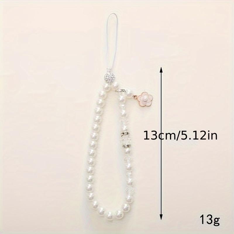 1pc Pearl Mobile Phone Chain Hanging Rope High End Wrist Phone Pendant Short Loss Prevention Phone Hanging Rope