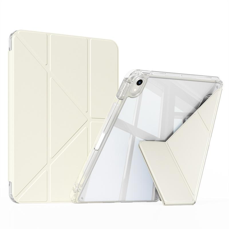 Clear Tablet Case with Pen Slot, Lightweight Foldable Tablet Protective Cover, Tablet Accessories Compatible with iPad Pro Air 10th Mini Series