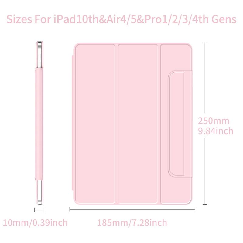 Magnetic Tablet Case, 1 Count Smart Foldable Magnetic Case, PU Leather Cover Case with Pencil Slot, Tablet Cover Cases Compatible with iPad 10th