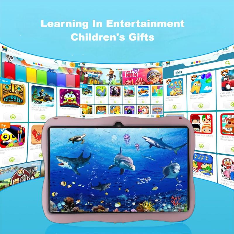 7 Inch Tablet, Android 12 Tablet with 2GB RAM 32GB ROM, 2.4G WiFi, BT, 1024x600 IPS Display, GMS, Parental Control, 3000mAh, Dual Camera, Shockproof Case