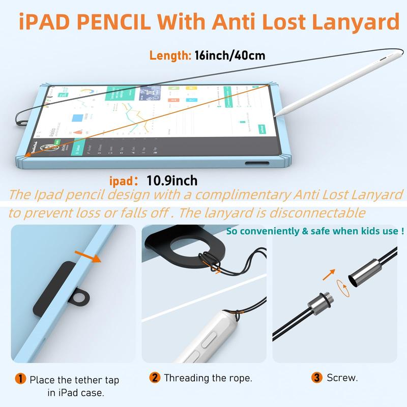 Stylus Pens for iPad 9th 10th Generation,10mins Fast Charging Palm Rejection & Anti Lost Lanyard ipad Pen iPad Pencil for iPad 6-10, iPad Air 3rd 4th 5th, iPad Mini 5 6th iPad Pro 11