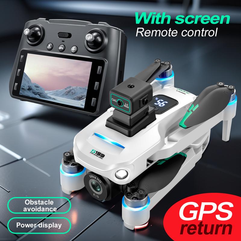 Wireless 5G GPS drone Four-sided obstacle avoidance, optical flow positioning long batttery life and screen remote controller accessories dual cameras carrollers camara inteligente WiFi PanTilt