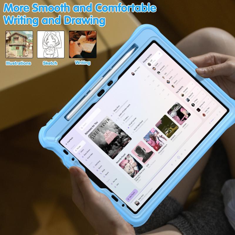 Dolphin Pattern Tablet Case with Stand, Shockproof Tablet Protective Cover, Tablet Accessories Compatible with iPad Air & iPad Pro Series