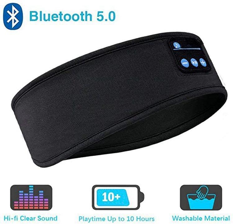 1 Piece Unisex Wireless Bluetooth Sleeping Headphones  Thin Soft Elastic Comfortable Music Ear Phones Eye Mask For Side Sleeper Sports for Work and School Audio Earbud Headset Electronic