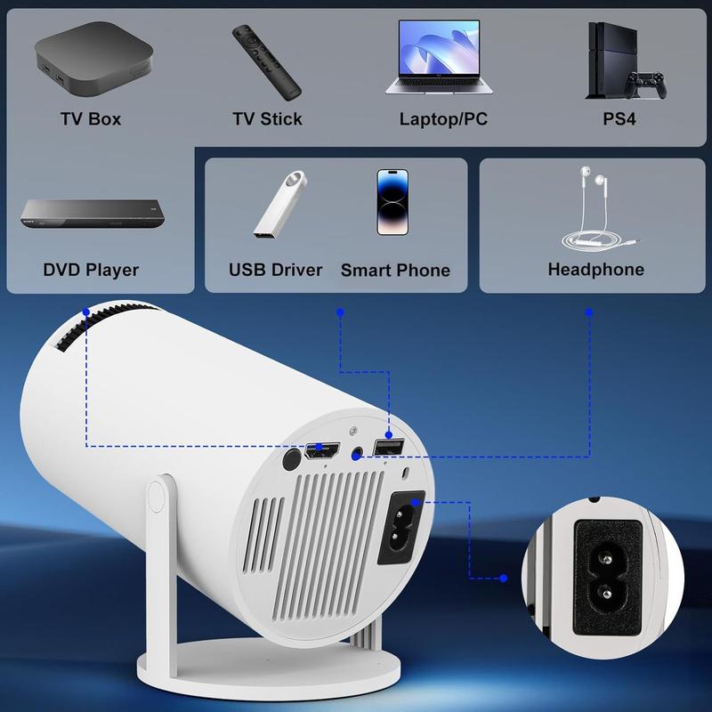 Magcubic HY300 4K MiniProjector with WiFi and Bluetooth, Auto Keystone Correction, 200