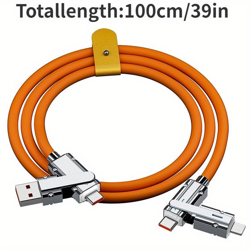 4 in 1 Data Cable, Multifunctional 4 in 1 Data Cable, Fast Charging Cable with Dual Type-C 100W Fast Charging Function