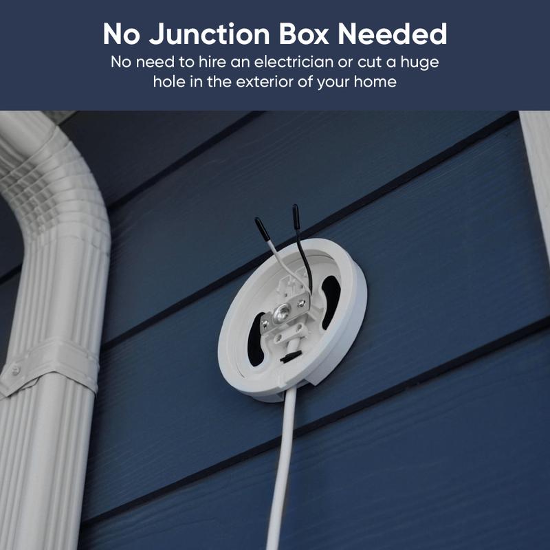 Wyze Cam Floodlight Plug-In Mount - No Junction Box Required Cameras Security Cable Cord