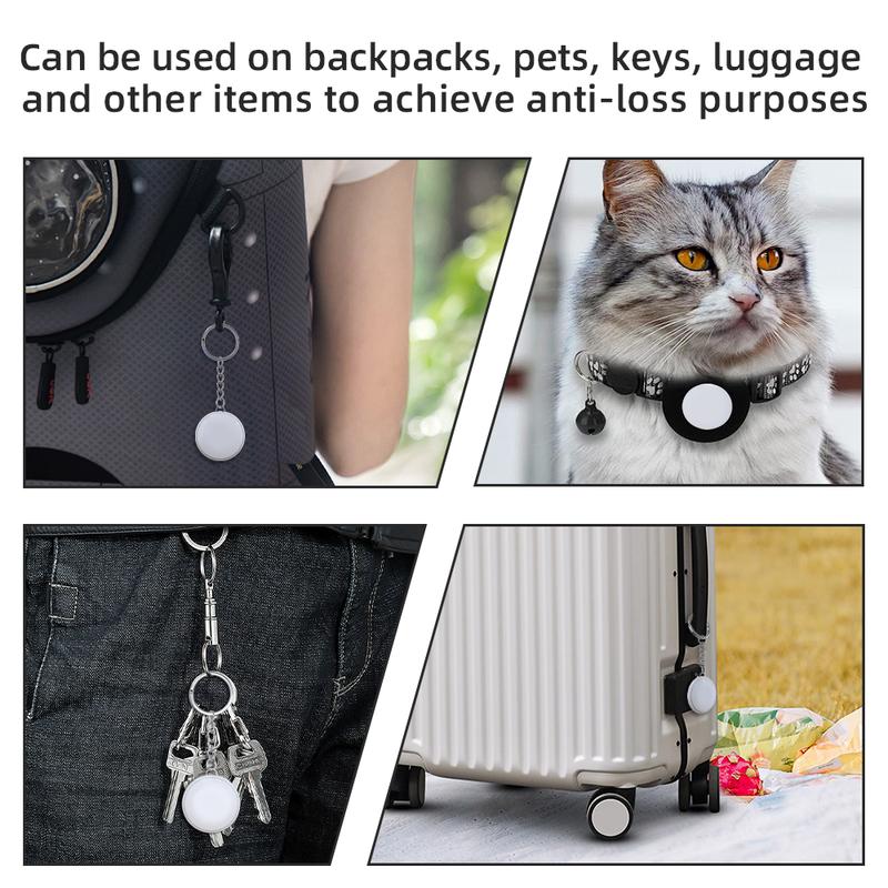 Global Location Tracker for Apple Find My, Key Finder,Water Resistant Gps Device ,Android not Supported, Works with Apple Find My (iOS only), Bag,Animal pets, Bluetooth Tracker for Earbuds and Luggage(White)