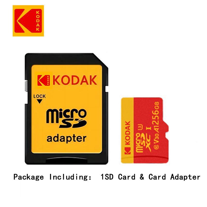 Kodak Micro SDXC Memory Card, 1 Count TF Card Micro SD Storage Card with Card Adapter, Support for Mobile Phone Digital Camera Traffic Recorder