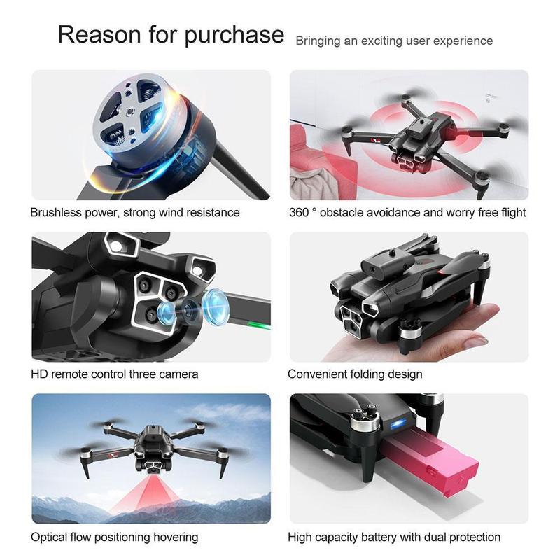 Drone With Camera 8K FPV Foldable Drone For Beginners & Children Quadcopter With Voice Gesture Control With Suitcase One-touch Take-off Land Optical Flow Positioning 360° Turn-over Waypoint Flight,Christmas gifts