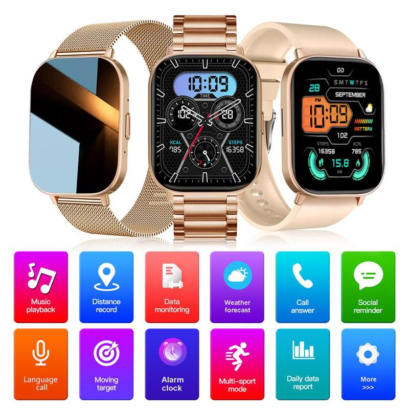 2.01 Inch Smart Watch, HD Wireless Call 100+ Sport Mode Smartwatches, Full Touch Wristwatch, Smart & Wearable Devices Smart Watch for iPhone & Android Smartphone, Back to School, Watches for Men & Women