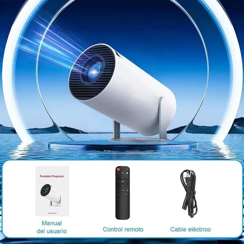 1pc,White Mini Projector with Auto Keystone Adjustment, 180° Rotation | Portable, Projection Anywhere, Painting Projection, Perfect for Outdoor and Home Entertainment | Compatible with Mobile Phones, TV Sticks Laptops, Stereos Audio